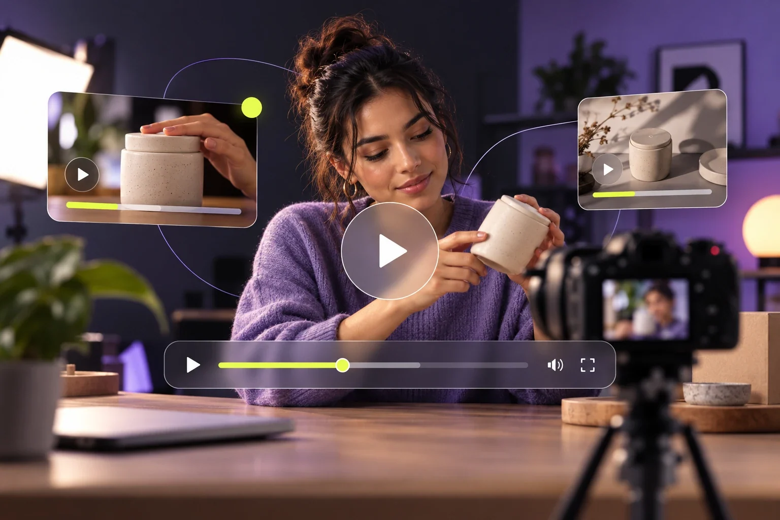 Produzione video con player e contenuti dimostrativi