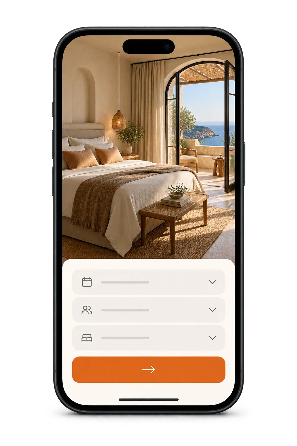 Sito mobile per prenotare una camera in un boutique hotel